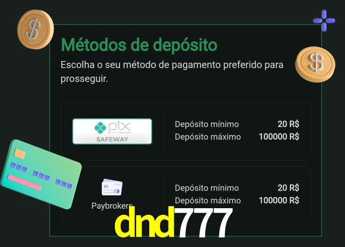 O cassino dnd777 oferece uma grande variedade de métodos de pagamento