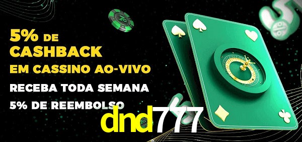 Promoções do cassino ao Vivo dnd777